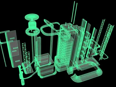 Sci fi apartment - VR Low-poly 3D model