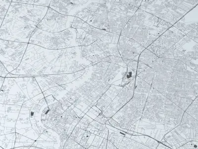 Bangkok Road Network and Streets 3D model