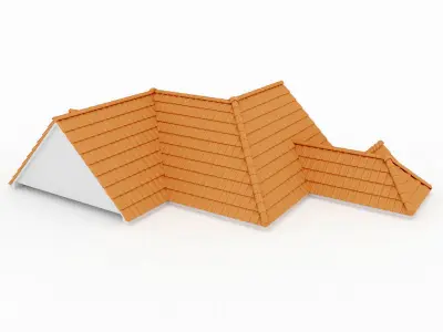 Realistic Roof Shingles 16 3D model