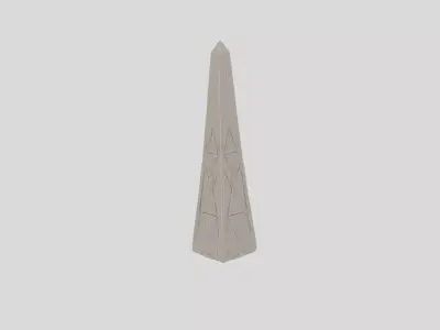 Fantasy Stone Arcane Obelisk for 3D print Low-poly 3D model