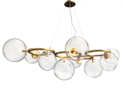 Puppet brass chandelier 3D model