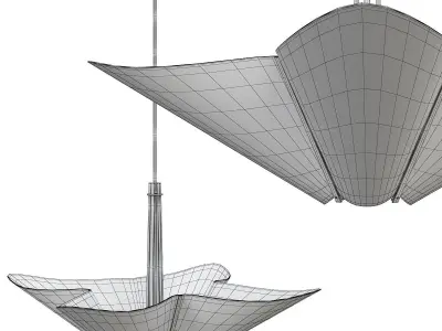  Kirigami 4 Light Adjustable Pendant Light Low-poly 3D model