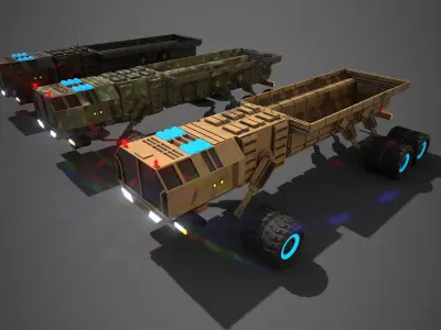 Rover Four Low-poly 3D model