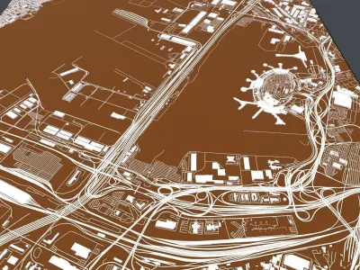 Newark Port 3D model