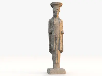 Caryatid greek statue 3D model