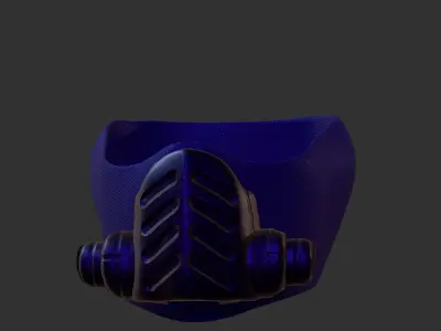 Gas mask helmet 3d model scifi Low-poly  Low-poly 3D model 411