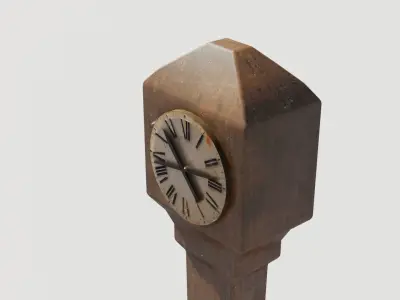 Floor clock adapted for your scenaries and games  Low-poly 3D model
