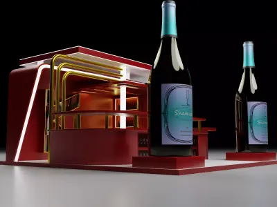 Beverage station 3D model