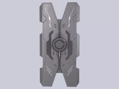 Sci fi shield Low-poly 3D model