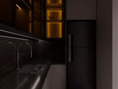 U tower apartment in tashkent Low-poly 3D model