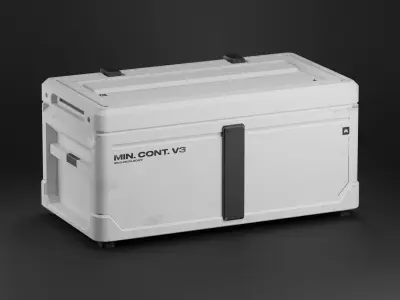 Sci Fi Containers Minimalistic Damaged Low-poly 3D model