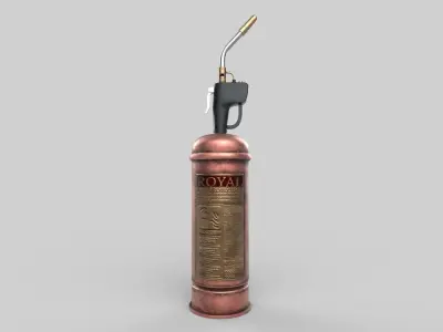 fire extinguisher Low-poly 3D model 48