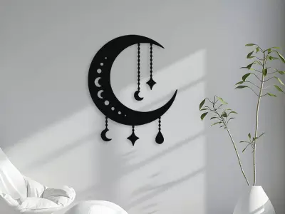 Cats on Window Sill Wall Decor 3D model