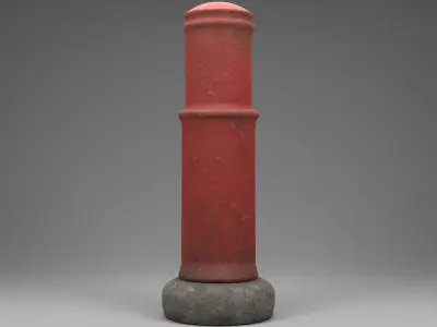 POSTBOX post box Low-poly 3D model