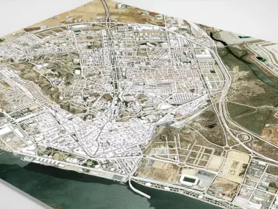 Cityscape Huelva Spain 3D model