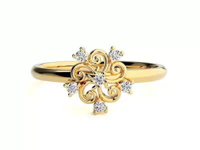 Women ring 3D print model 72