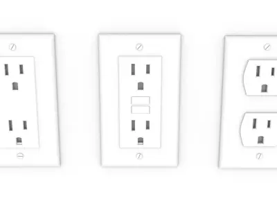 3D Electrical Outlets US 3D model