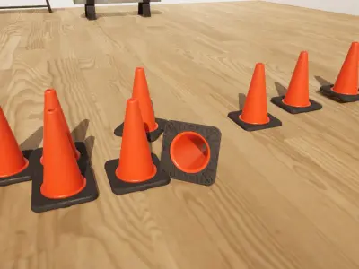 Street cone Free 3D model