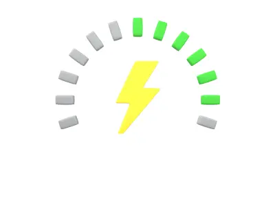 Battery Charge Level Icon v1 002 Low-poly 3D model