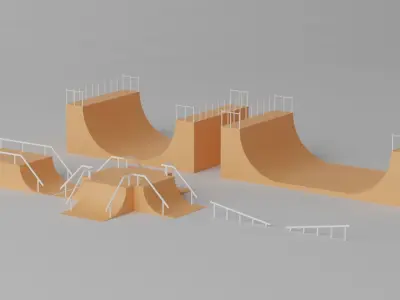 Cartoon Skate Park 3D model