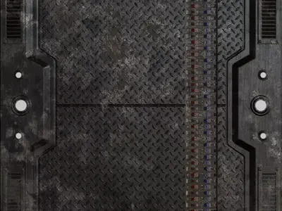 Dirty Metal Plate PBR Seamless Texture