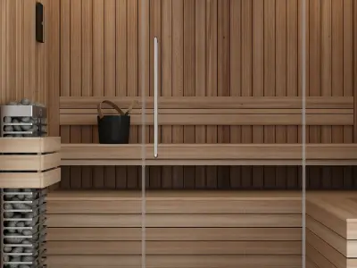 Sauna with electric heater Wi-Fi 3D model