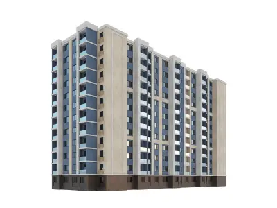 Residential Building 002 3D model