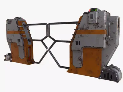 Turnstile star wars force awakens gate Low-poly 3D model