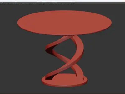 Woman Onyx Dining Table Low-poly 3D model