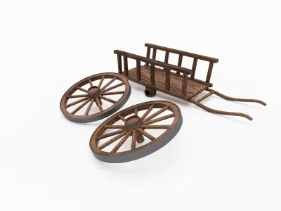 Western Diorama Props Bundle 1 - Hi-poly 3D print model