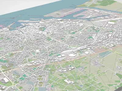 Cityscape Livorno Italy 3D model