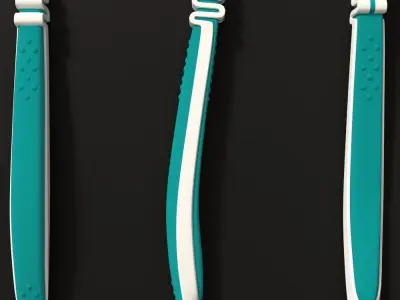 Toothbrush three toothbrushes 3D model