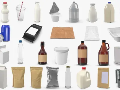  Food Packages and Bottles Collection 3 