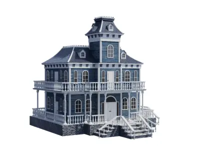  Haunted Stylized Victorian House 