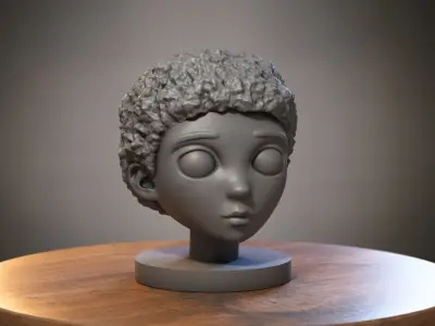 Girl female anime Headphone Stand Cyborg Headset Stand 3D print model