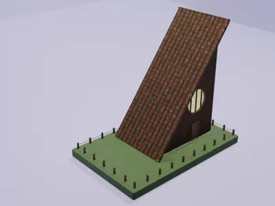 Wooden House 3d Model Low-poly 3D model