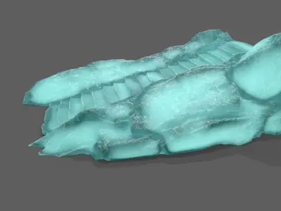 Ice Stairs Low-poly 3D model