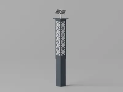 Cartoon Street Lamp 3D model