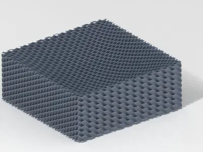 square plastic dish 3D print model
