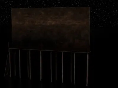 Old Billboard Low-poly 3D model