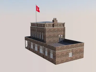 Police Station Hamburg Germany  Hartzlohwache 3D model