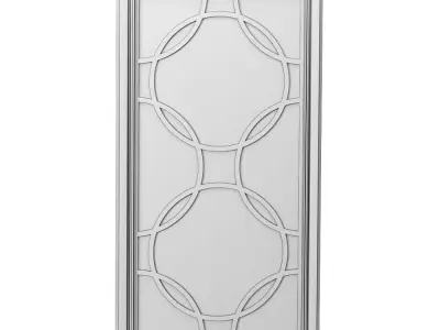 French Bedroom Charmed Grey Circles Mirror 3D model
