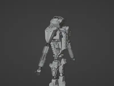 cyberpunk robot 2 3D model