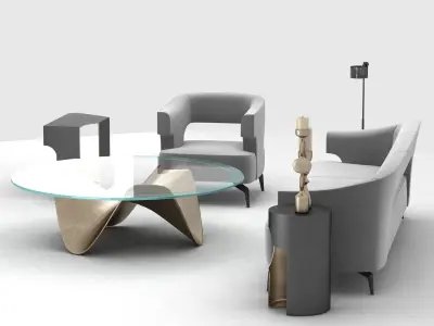 Holly Hunt furniture set 3D model