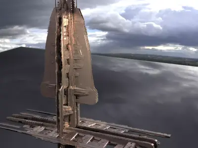 Ithian Ancient Sci fi Tower  3D model