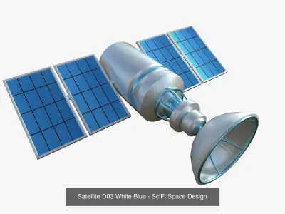10 Satellite D Collection - SciFi Space Design 3D Model Pack