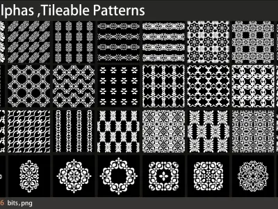 555 Alphas Tileable Patterns Vol1 Texture