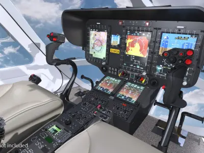  Airbus H145 Helicopter Cockpit 