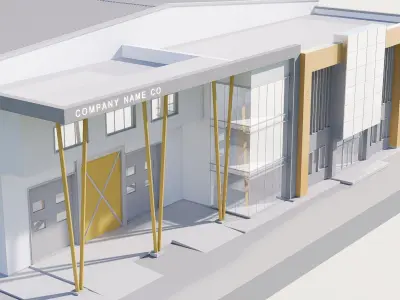 warehouse Low-poly 3D model