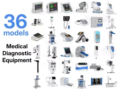 36 Models Medical Diagnostic Equipment Collection 3D model